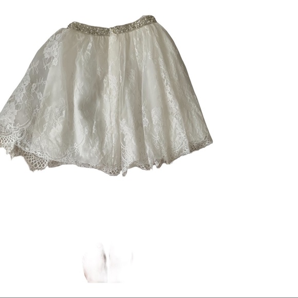 White Lace Alyce Paris Beaded Skirt - Picture 3 of 3
